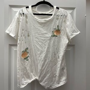 Distressed top, size L